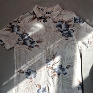 S Denim & Flower Men’s Hawaiian Shirt